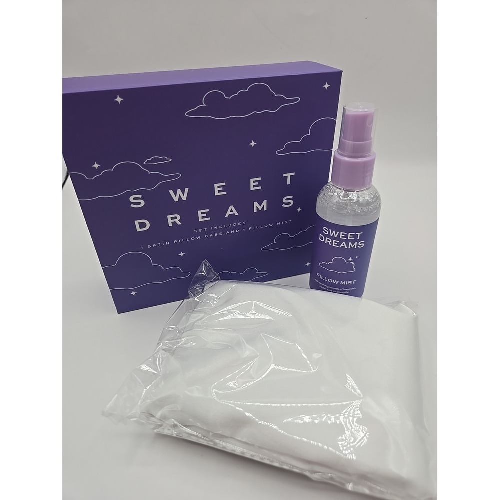 Satin Pillow Case And Pillow Mist Set Sweet Dreams